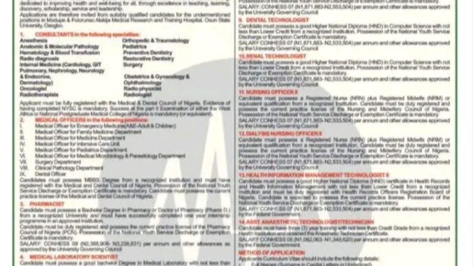 MOFAMRTH Recruitment 2026