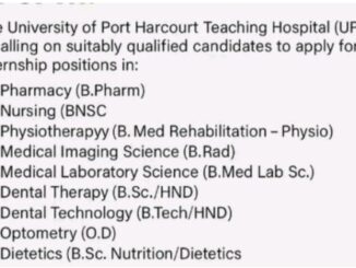 University of Port Harcourt Teaching Hospital UPTH 2026 Internship Programme