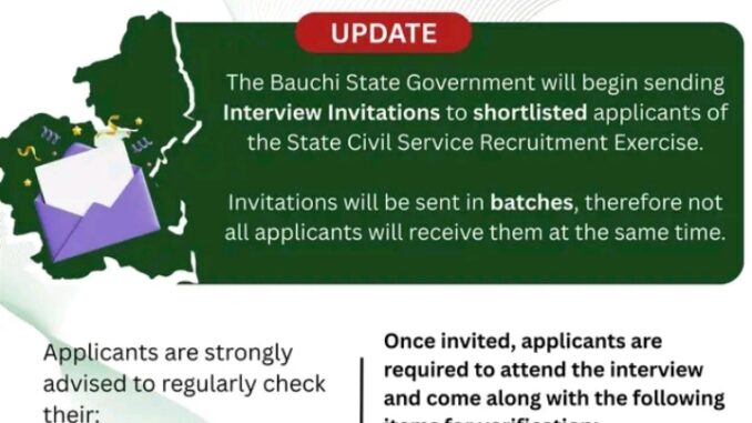 Bauchi State Civil Service Recruitment 2026